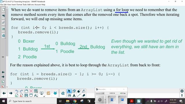 AP CS A U7 L2 Traversing ArrayLists смотреть онлайн