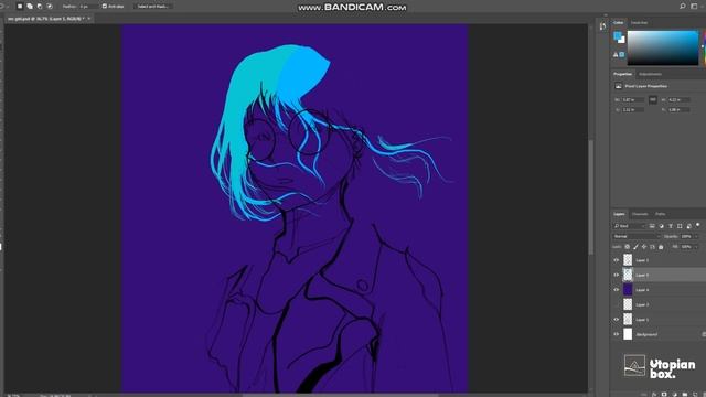 Anime character concept art | Photoshop illustration | speedart смотреть онлайн