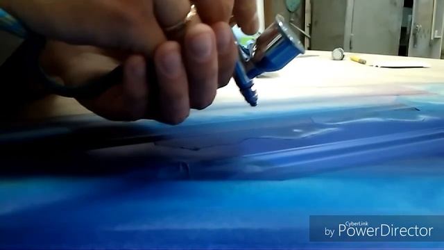 Аэрография на фасадах из МДФ.Рисуем Британский флаг. смотреть онлайн