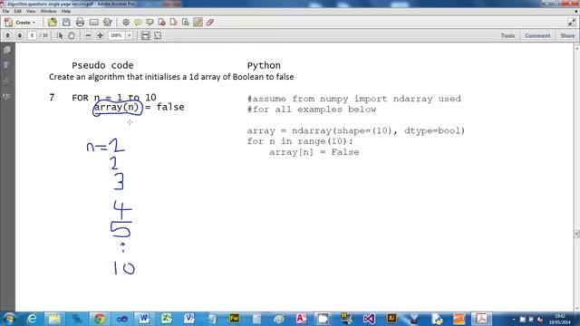 Q7 Initialising a 1d array смотреть онлайн