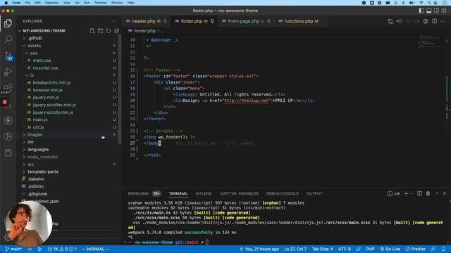 Convert HTML template to WordPress Theme (2023) - Full Course смотреть онлайн