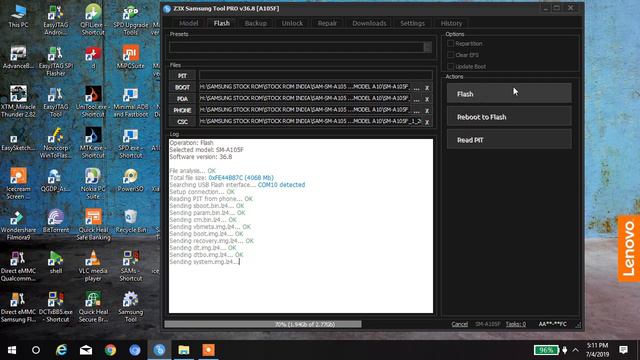 SAMSUNG A10 (SM-A105) SYSTEM ERROR VALIDATING FOOTER # DEVICE BRICKED