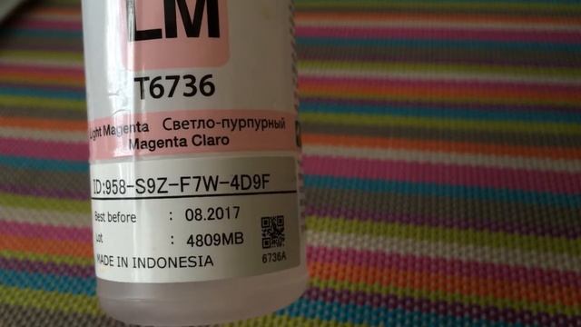 Epson L800 original ink bottle ID's. Коды чернил EPSON L800. смотреть онлайн