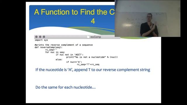 UCLA Collaboratory Python Workshop - Part 9. Reverse Complement смотреть онлайн