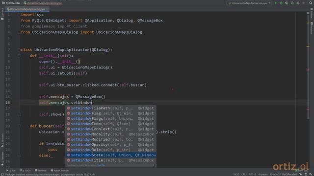 PyQt - Receta 87: Parte 5/6 - Usar Google Maps para Obtener Datos de una Ubicación смотреть онлайн