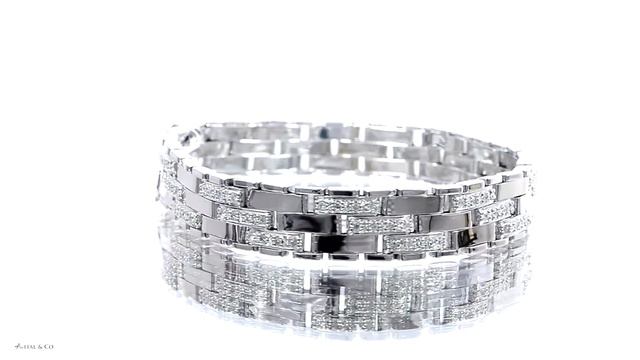 Men Diamond Bracelet in 14K White Gold (2.25ctw) MDB265 Avitalandco.com смотреть онлайн