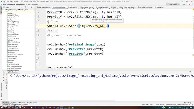 OpenCV Python for Image Segmentation using Prewitt, Sobel, Canny part IV смотреть онлайн
