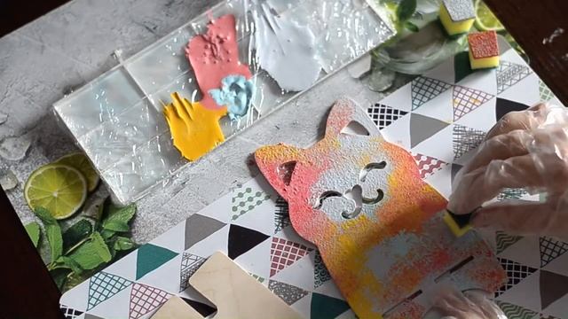 Красим фанеру акрилом. Разноцветное окрашивание в стиле красок холи смотреть онлайн