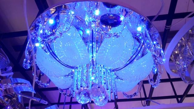 Настройка режима работы люстры с led подсветкой зеленой бирюзовой синей!!! смотреть онлайн