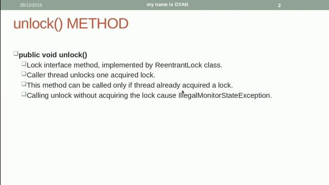 Multithreading in Java | #44 | unlock() Method of ReentrantLock Class in Java смотреть онлайн