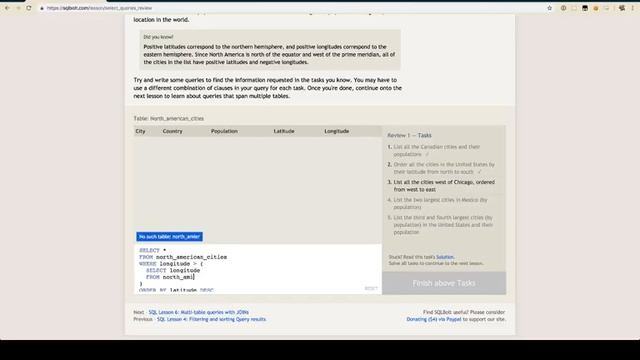 SQL Bolt Solutions 1-9 смотреть онлайн