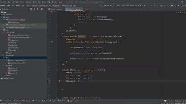 how to make mediaPlayer App in adroid studio java part 3 code java смотреть онлайн