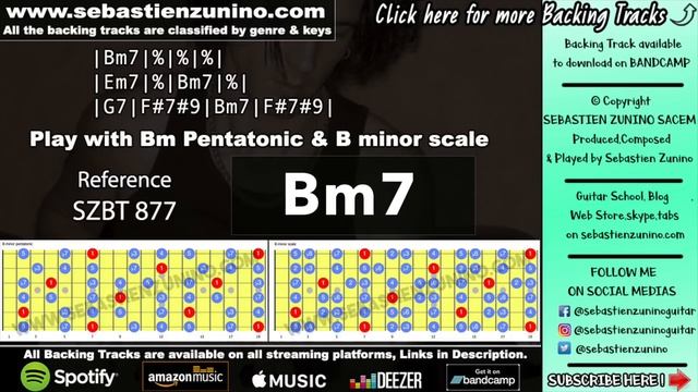Crush Groovy Blues Backing Track in B minor | SZBT 877 смотреть онлайн