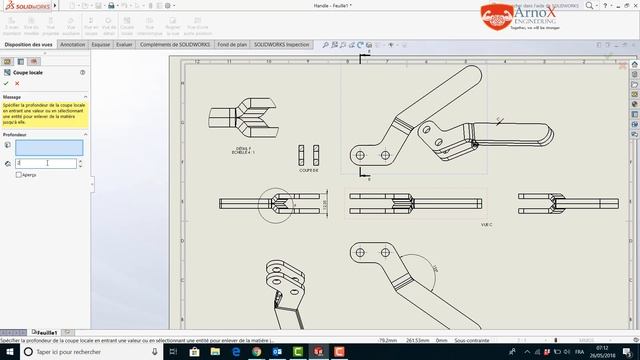 54 SolidWorks Tutorial Beginner Drawing Essential & CSWA Coupe locale Broken out Section смотреть онлайн