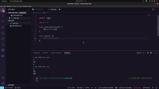 Conhecendo a Golang - Parte 05 - Escopo de Variáveis смотреть онлайн
