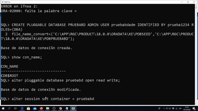 clase007, gestion de CDB CONTAINER DATABASE PLUGGABLE DATABASE PDB CREACION DE PDB EN ORACLE 18C смотреть онлайн