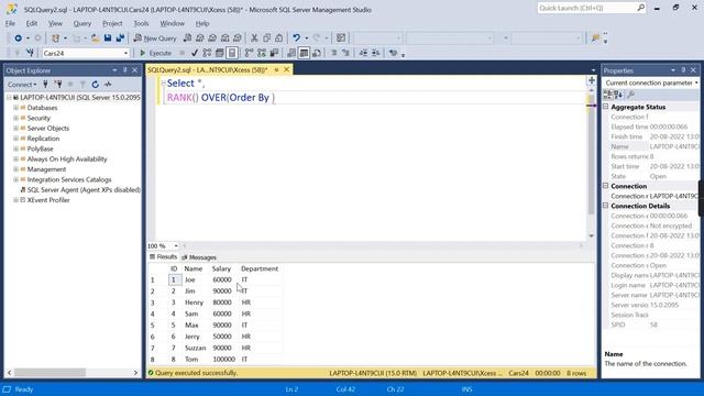 SQL RANK DENSE RANK ROW NUMBER Functions in Hindi SQL Window Functions смотреть онлайн