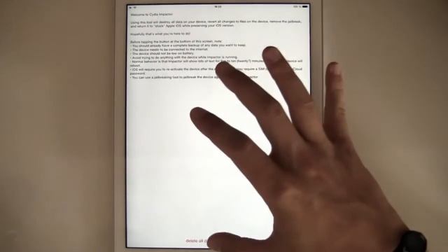 Удаление джейлбрейка и сброс! - Cydia Impactor