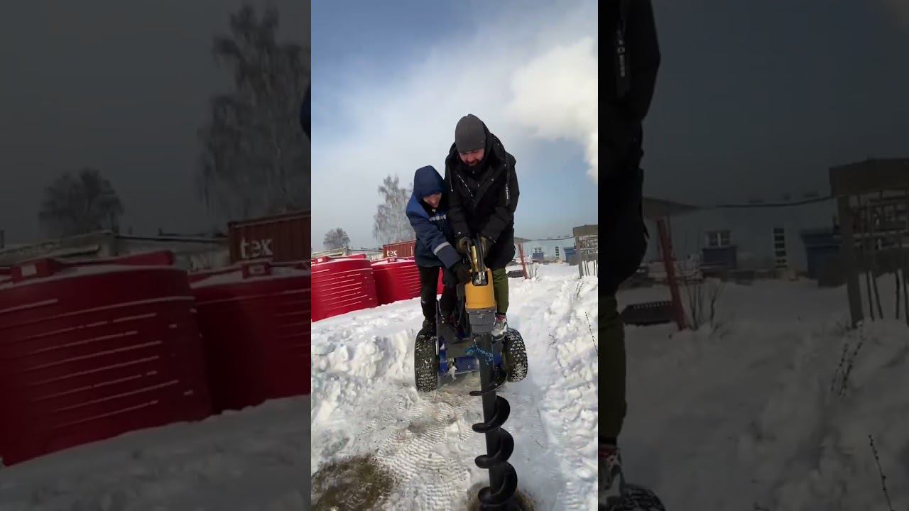 Ямобур ДИКТУМ в суровых зимних условиях. #diktum #минипогрузчик #спецтехника смотреть онлайн