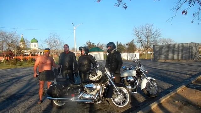 Байкеры и Папушенко И.Г на берегу Дуная 31.12.16 смотреть онлайн