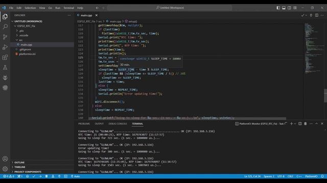 ESP32 компенсация времени глубокого сна смотреть онлайн