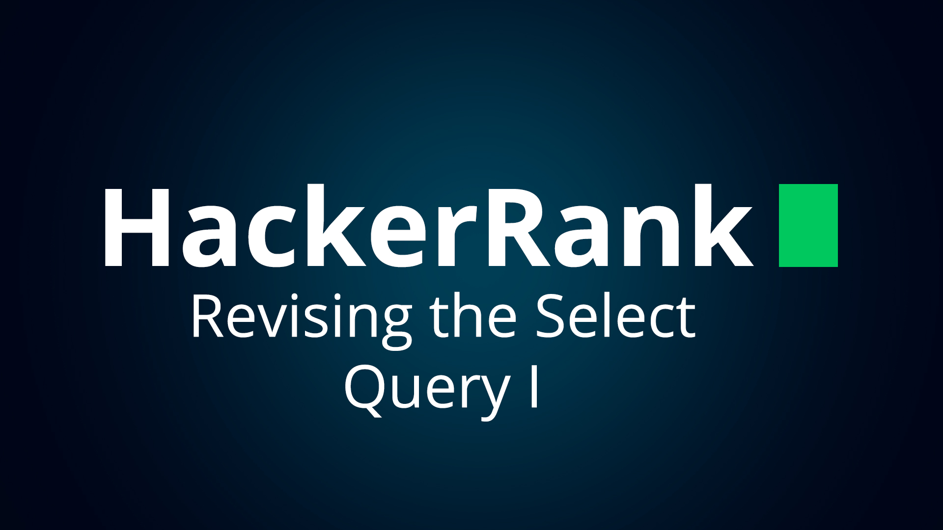 Решение SQL задания "Revising the Select Query I" на HackerRank.com смотреть онлайн