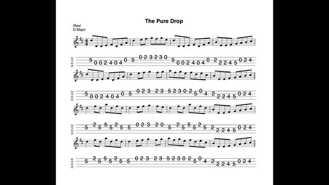 The Pure Drop - a reel in D Major tabbed for mandolin and played by Aidan Crossey смотреть онлайн