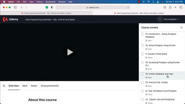 Setting up Environment using AWS Cloud9 - Details to setup postgres database using docker смотреть онлайн