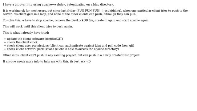 DevOps & SysAdmins: Git push corrupting DavLockDB on git push over http смотреть онлайн