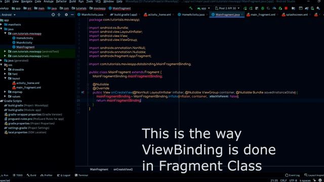 Movies App | ViewBinding in Activity | Fragment | RecyclerView Adapter in Android (Java) | Part 2 смотреть онлайн