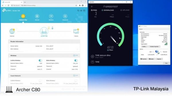 TP-Link Archer C80 AC1900 Wireless AC Router WiFi Speed Test