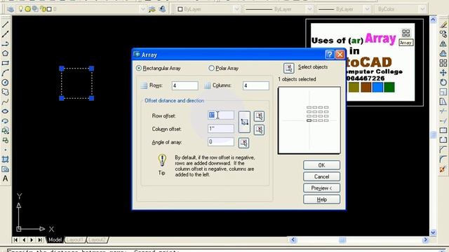 How to use Array Command in AutoCAD -18 | Lunar Computer College смотреть онлайн