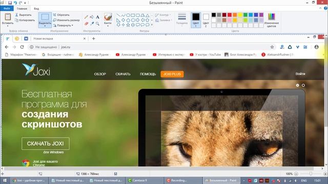 Как сделать скриншот одного экрана при помощи графического редактора Paint смотреть онлайн