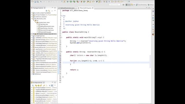 how to Revers String In java смотреть онлайн