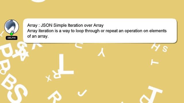Array : JSON Simple Iteration over Array смотреть онлайн