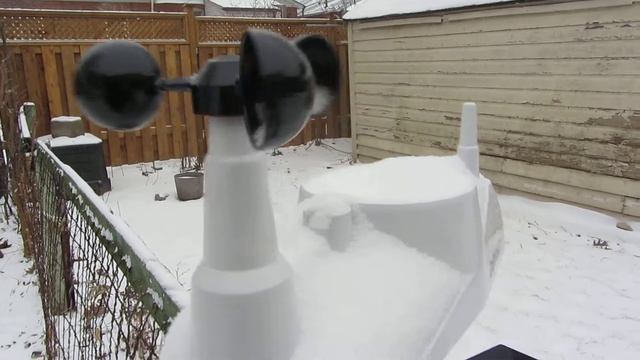 Estación meteorológica Davis Vantage Vue después de una nevada en Toronto смотреть онлайн