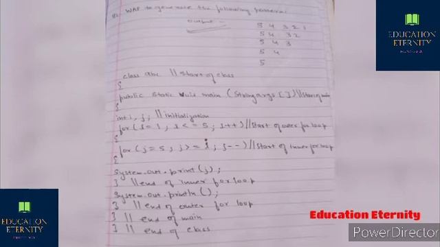 Programming in JAVA To Print the Following Pattern ICSE/ISC Pattern Programming смотреть онлайн