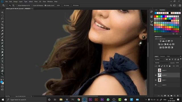 HOW TO SMUDGE HAIR IN PHOTOSHOP|DIGITAL PAINTING TUTORIAL IN TAMIL|OIL PAINTING смотреть онлайн
