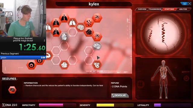 plague inc: evolved speedrun prion% mega brutal 2:40.87 смотреть онлайн