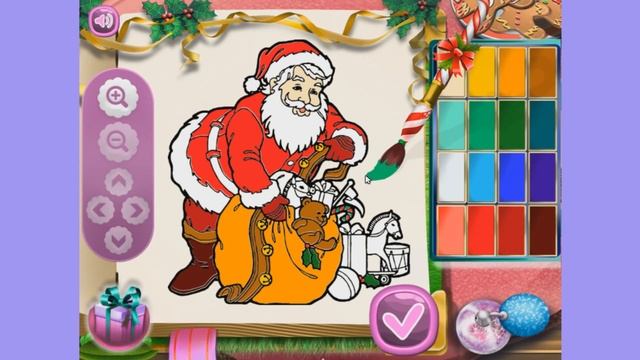 SANTA CHRISTMAS COLORING (Game Walkthrough) смотреть онлайн