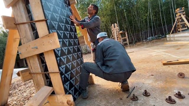 Строительство дома 750 кв.м. Монолитные колонны и возведение стен. Опалубка под колонны смотреть онлайн