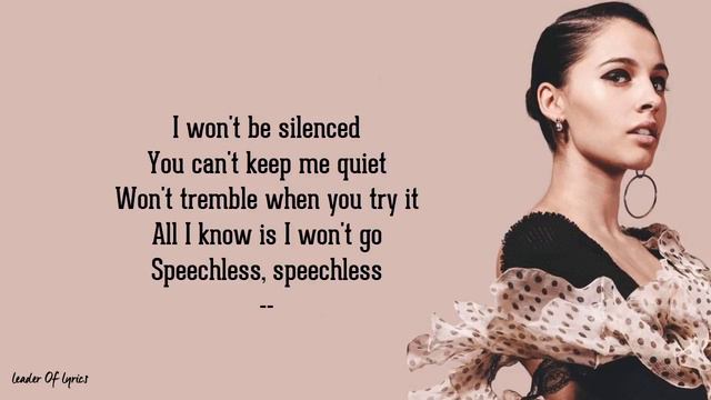 Naomi Scott - SPEECHLESS (Lyrics) смотреть онлайн