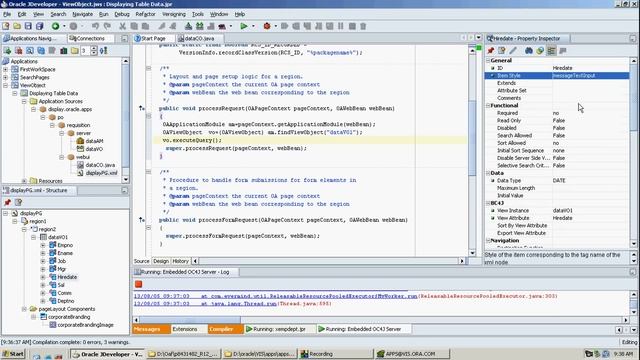 ViewObject to display table data in OAF смотреть онлайн