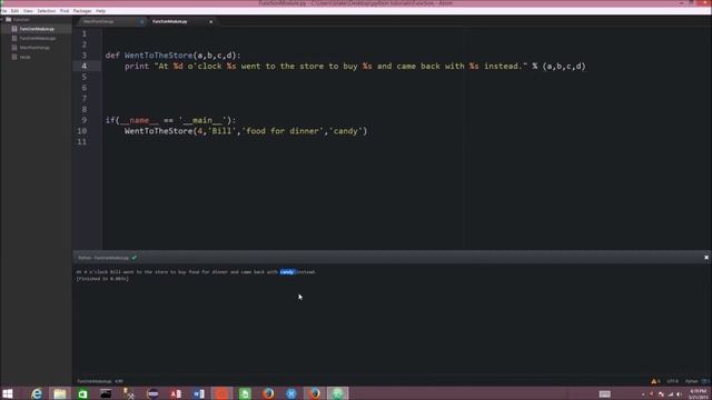 Python 2.7 Tutorial: 3.0 Functions and Modules смотреть онлайн