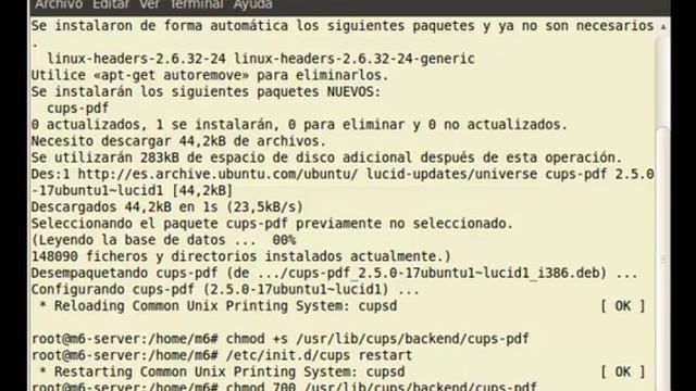 Impresora PDF en Ubuntu Linux con PDF CUPS Tutorial смотреть онлайн