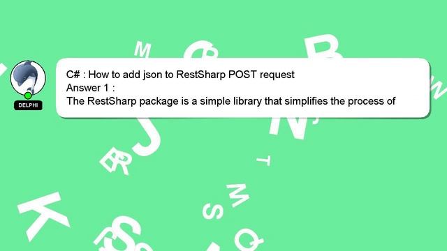 C# : How to add json to RestSharp POST request смотреть онлайн