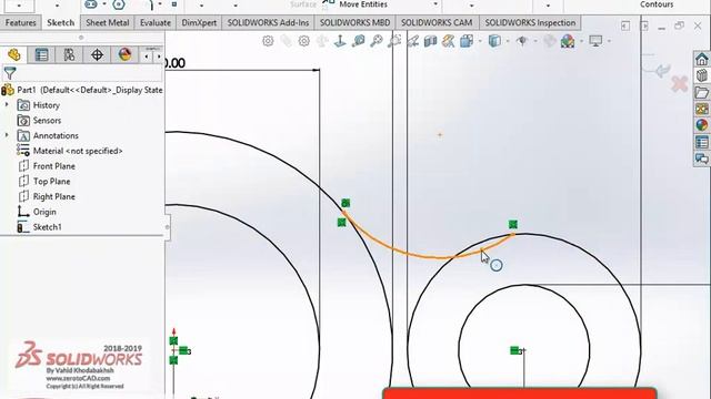 LESSON 09 - Sketch example 01 in SOLIDWORKS09 смотреть онлайн