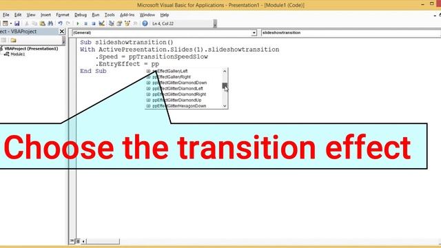 Setting Transition (Effect, Duration and Delay) using VBA in Power Point_VBA Automation смотреть онлайн