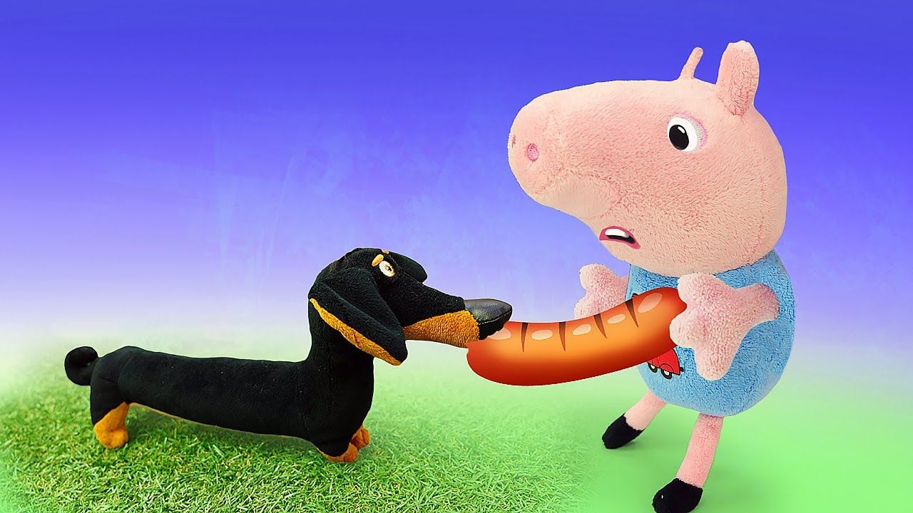 Свинка Пеппа на русском языке - Папа Свин готовит ужин - Видео про игрушки Пеппа и Джордж смотреть онлайн
