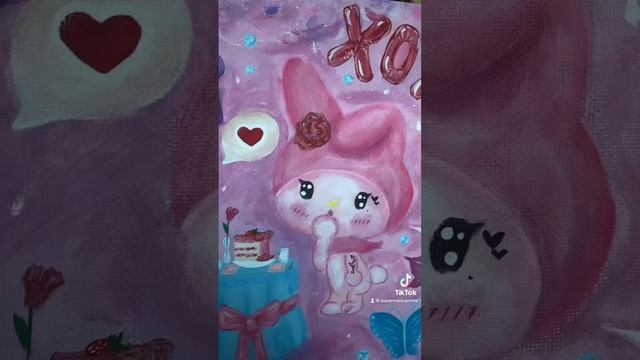 My Melody and Kuromi Kawaii Cute Painting Artwork #acrylicpainting #kawaii #sanrio #paintingshorts смотреть онлайн